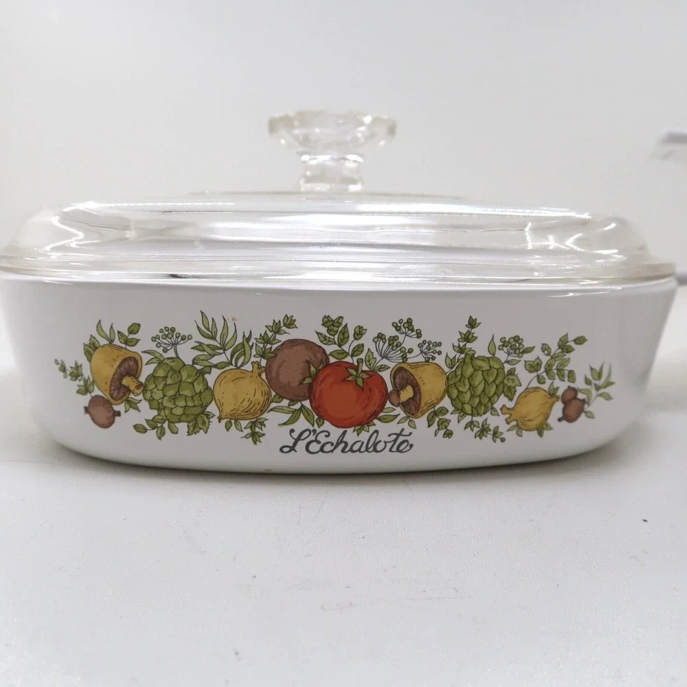 2 CorningWare 3 & 4 Liter Spice Of Life L'Echalote La Marjolaine Le Romarin
